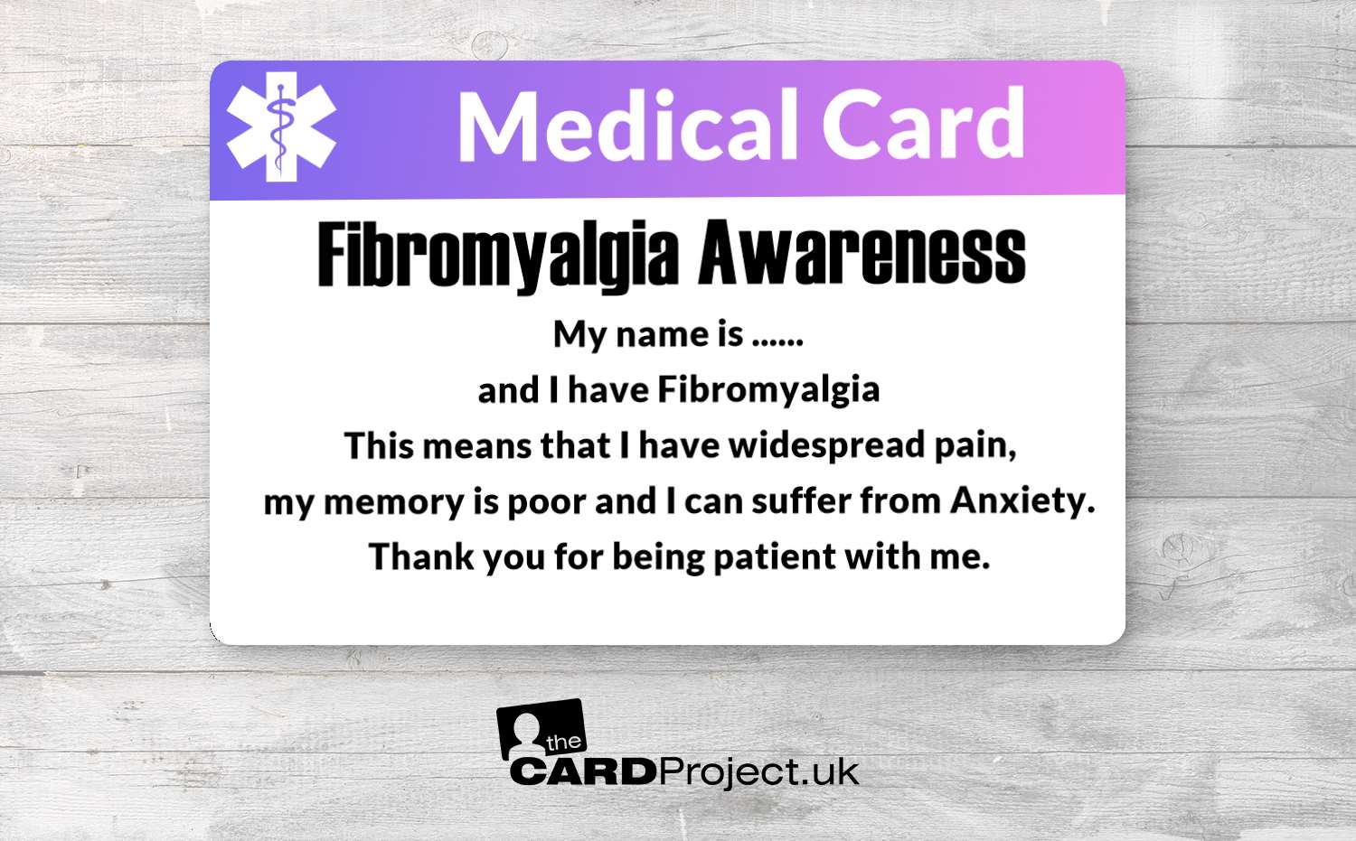 Fibromyalgia ID Card