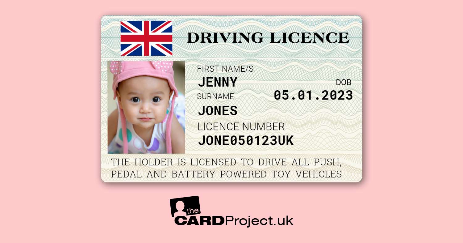 Kids Driving Licence By The Card Project UK