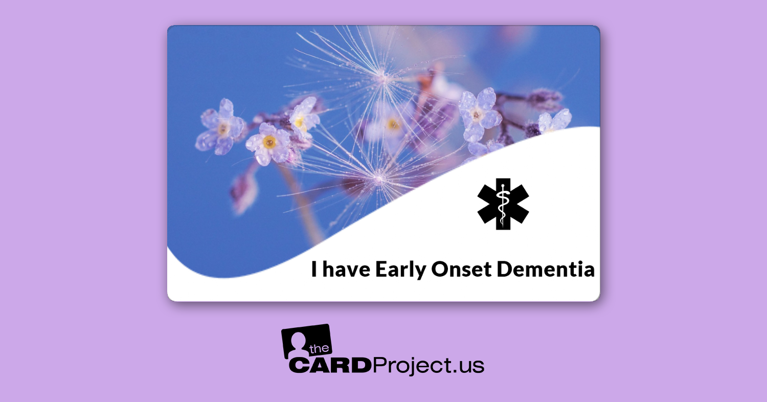 Early Onset Dementia Medical Cards by The Card Project US