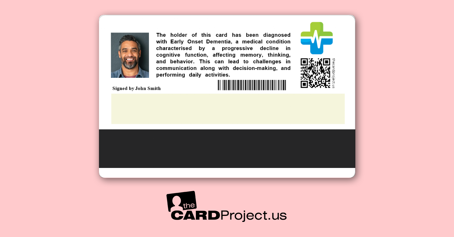 Early Onset Dementia Medical Cards by The Card Project US