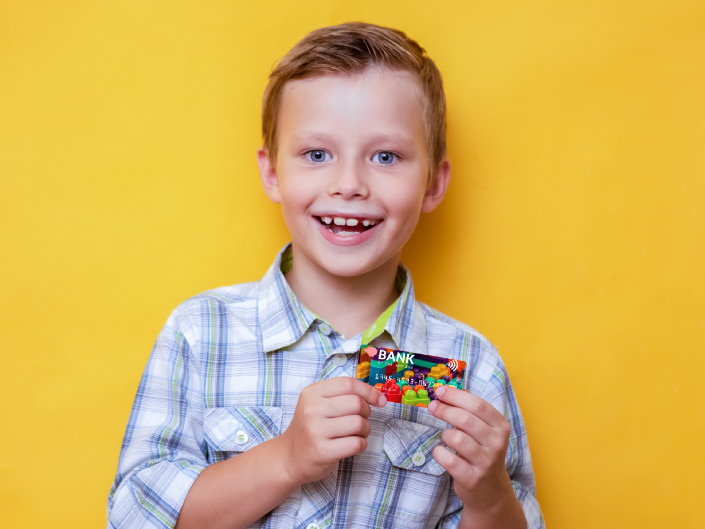Kids Building Block Toy Credit Card